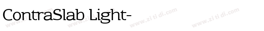 ContraSlab Light字体转换